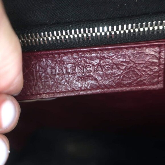 Balenciaga Bazar S Shopper Tote Red/Multi Striped Leather Crossbody Bag - Picture 14 of 15